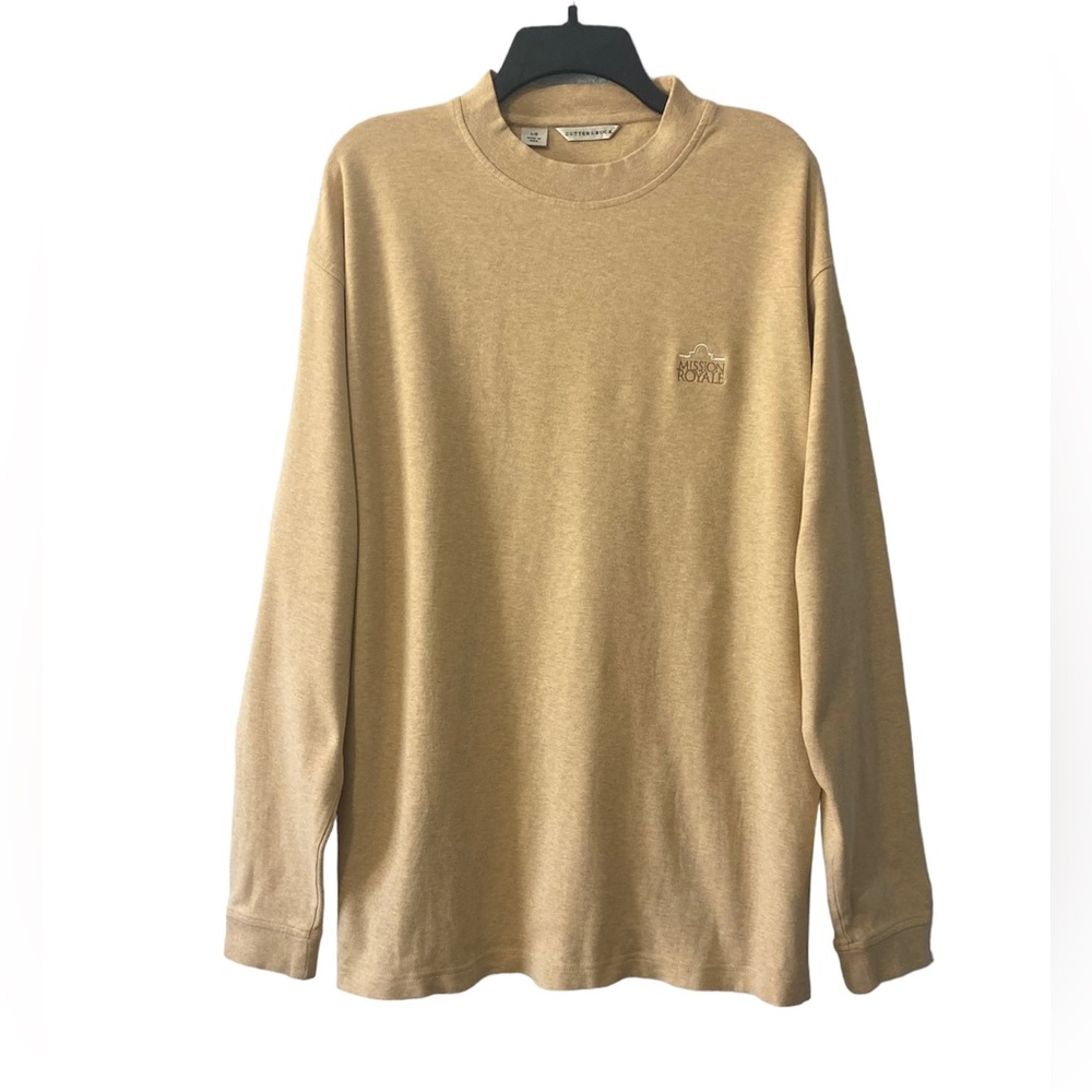 Cutter & Buck  L 100% Pima Cotton Tan Mission Royale Logo Pullover